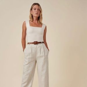 Reformation Clarke Knit Tank in Cream size Small